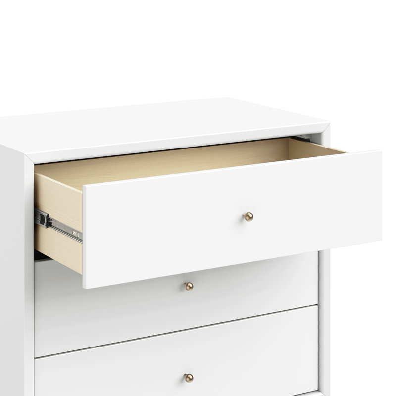 Commode 3 tiroirs assemblée Palma, Blanc