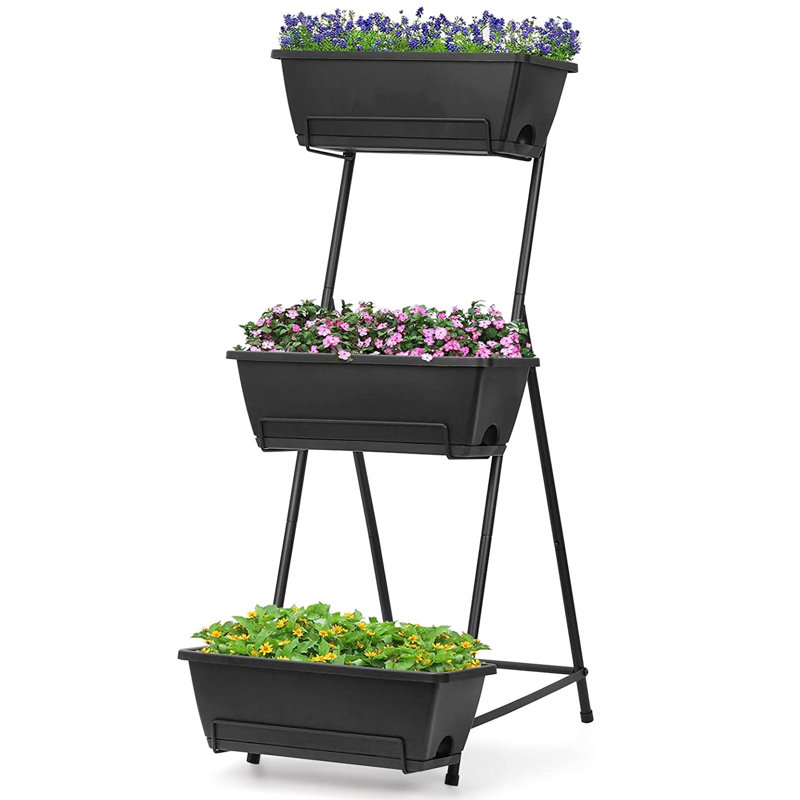 Nathanim Vertical Garden, Black, 39.76" H x 16.92" W x 21.65" D