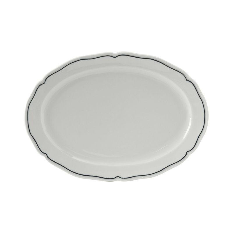 Plateau en porcelaine Tuxton, H 1 po x l 12,5 po x P 8,88 po