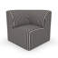 Canapé modulaire d'extérieur en Sunbrella Eliana Essie de 124 po