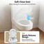 Toilette compacte ADA avec double chasse à haut rendement, hauteur confortable avec réservoir ultramince et couvercle améliorés (siège inclus)