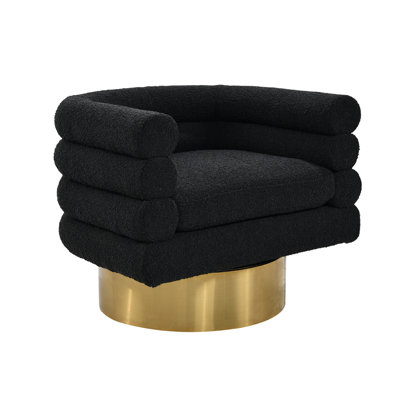 Shikibu Upholstered Swivel Barrel Chair