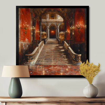 Rouge, or, entrée élégante, Opéra I - art mural maisons d'opéra