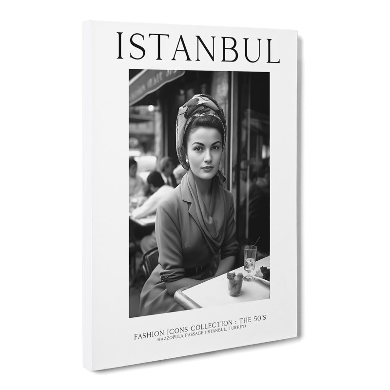 XMKTMKT-218 Fashion Icons Woman Istanbul Turkey - Wrapped Canvas