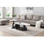 Table basse gigogne ovale moderne avec tiroir de rangement (ensemble de 2)