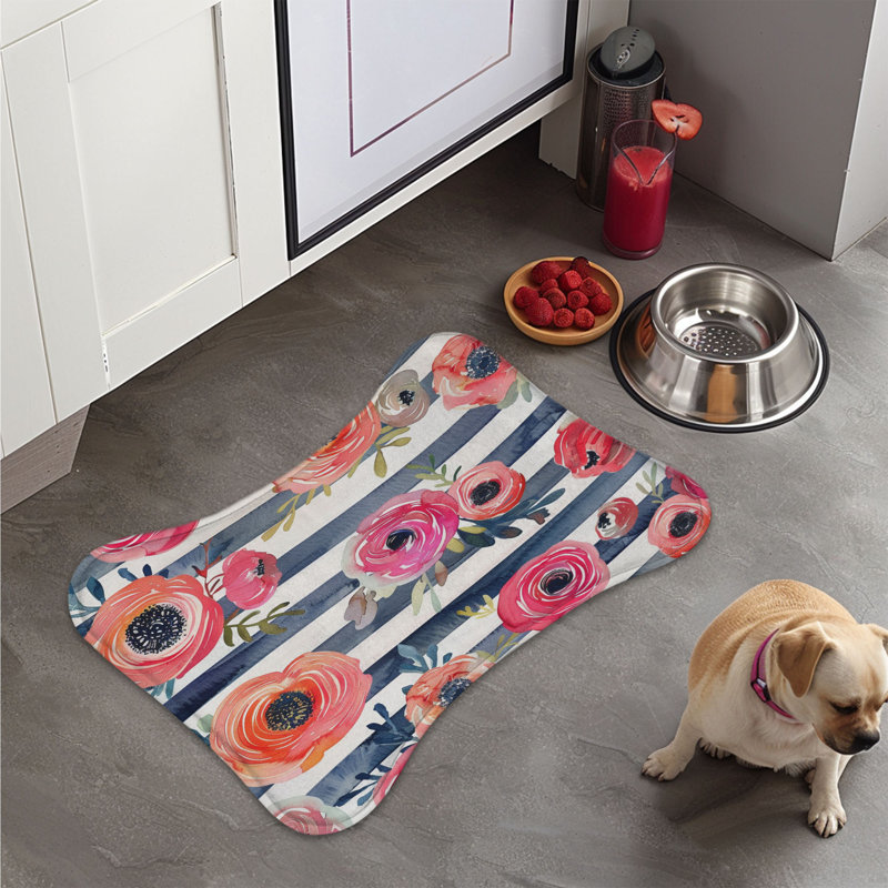 Ranunculus Flowers - Tapis d'alimentation en os 1 pièce, 18"
