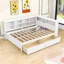Lit de jour en bois avec ports de chargement USB, tiroirs et tablettes de rangement-342125228-342125229