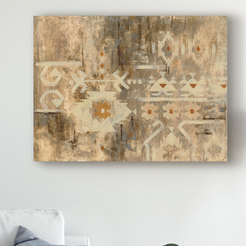 «Southwest Design III», reproduction de peinture à l'acrylique sur toile tendue, H 14 po x l 19 po x P 2 po