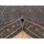 Tapis oriental brun noué à la main 7 pi 9 po x 10 pi 2 po Striae
