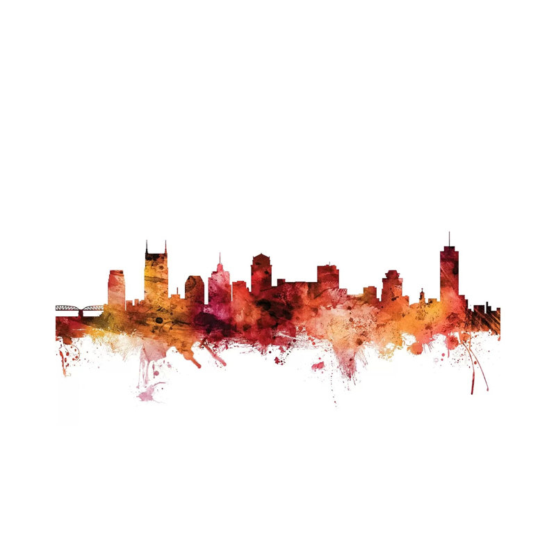Nashville, Tennessee Skyline by Michael Tompsett - Wrapped Canvas Gallery-Wrapped Canvas Giclée, 20.32 cm H x 30.48 cm W