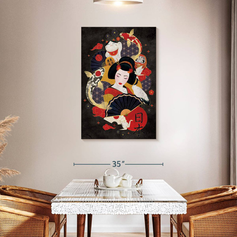 Aime Lucky Geisha, 45" H x 30" W
