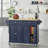 Idlewild Solid Wood Top Kitchen Cart-1303568077