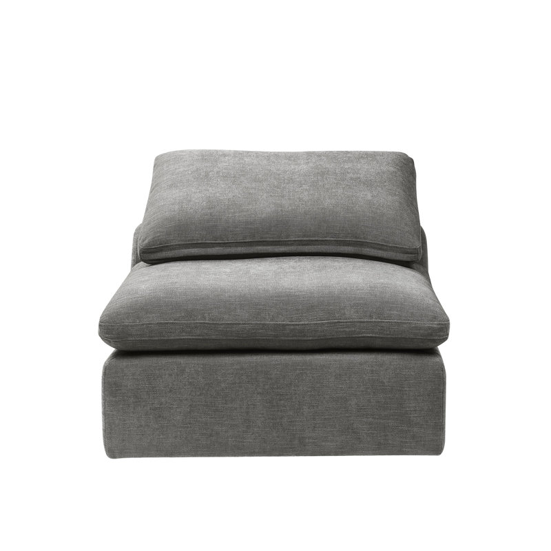 Fauteuil sans accoudoirs gris modulaire Greaney