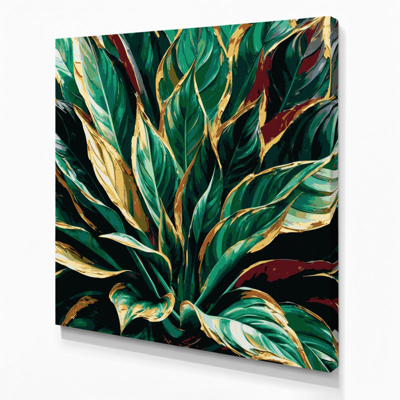 Art mural sur toile Botanical Dracaena, H 12 po x l 12 po