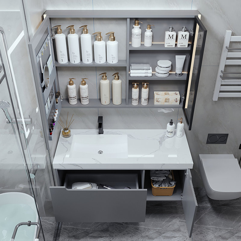 Minimalist light luxury style bathroom cabinet