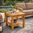 Galvan Square Teak Outdoor Side Table , 19.5'' in. W 19.5'' in. D