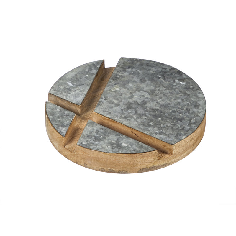 Galvanized Mango Wood Accent Stands
