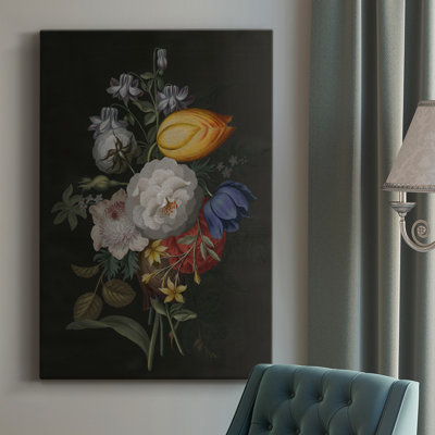 Dramatic Bouquet III - Wrapped Canvas Painting