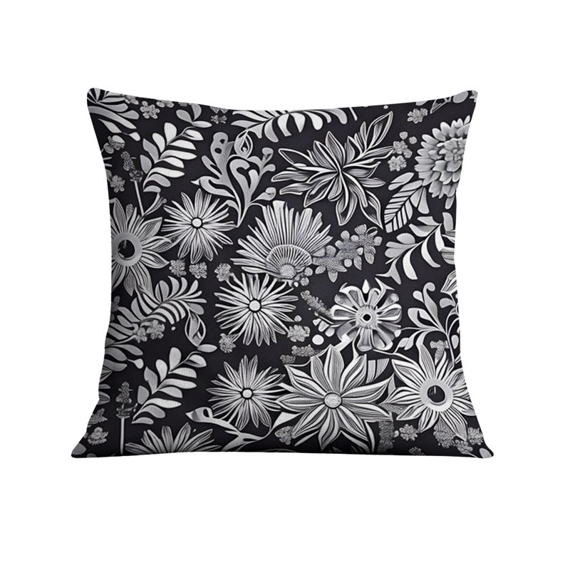 Coussin décoratif, Housse de coussin seulement - sans coussin, H 16 po x l 16 po