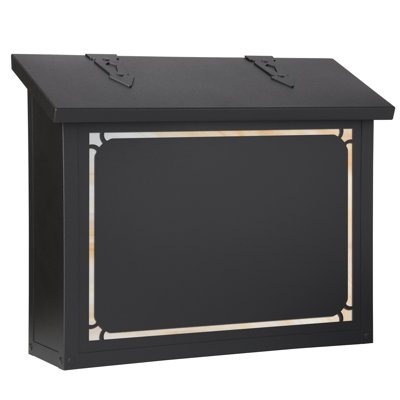 Grande boîte aux lettres murale traditionnelle avec bordure-AF-6103-GI