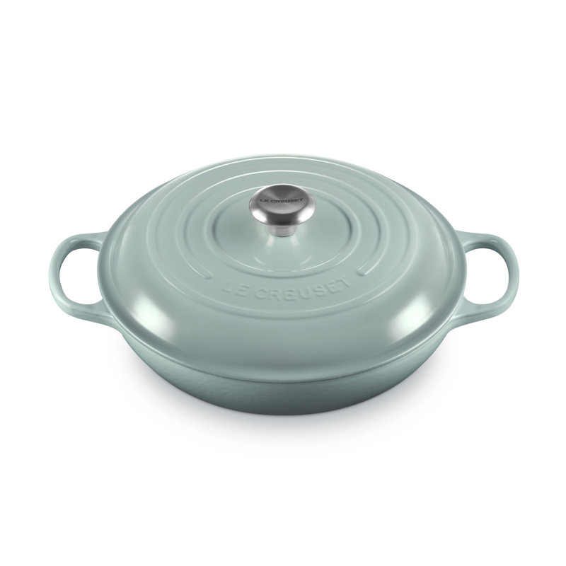 Le Creuset Signature Cast Iron Oval Casserole, 30cm / 3.5L, Sea Salt