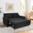 Extra-Large 61-Inch 2-In-1 Fabric Sofa Bed, Double Sofa With Storage Bag, Reinforced Iron Frame, Adjustable Backrest And Cushions, Suitable For Bedrooms, Living Rooms And Outdoor Areas.-1166069600