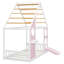Lit pour enfant PlayNest avec glissoire et lumières DEL intégrées, cadre de lit en bois en forme de maison-134511411