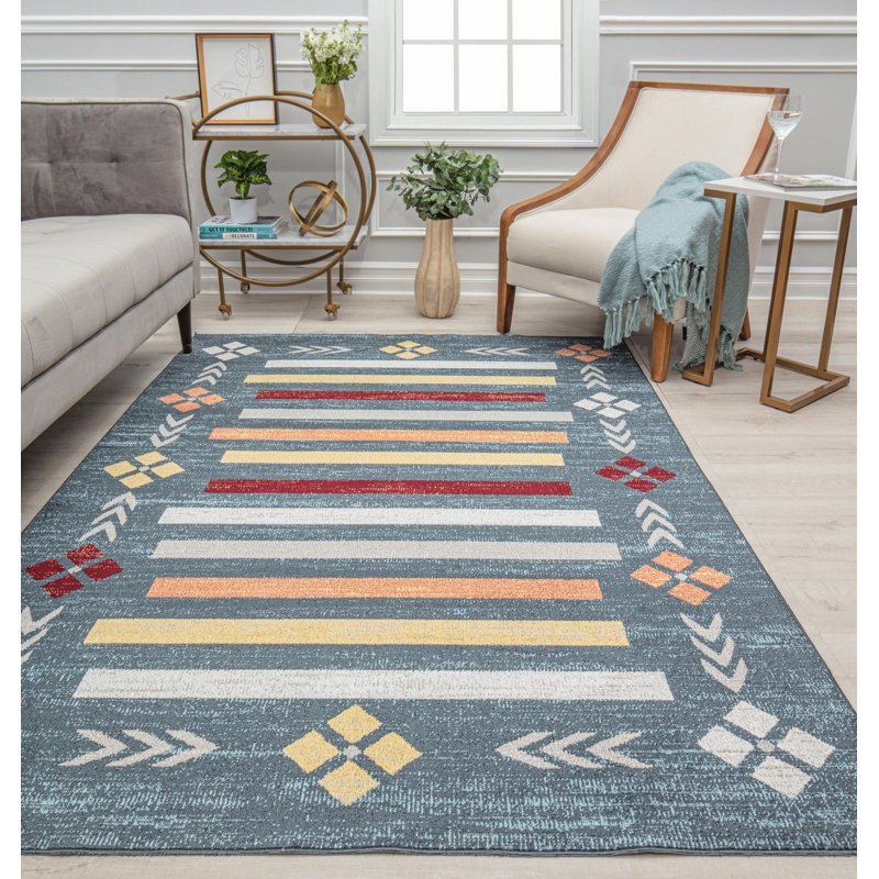 Tapis bleu Jada, Rectangle 8 pi x 10 pi
