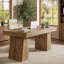 Bureau de direction moderne en bois clair 55,12 po avec double piédestal pour bureau (seulement table, sans chaise)
