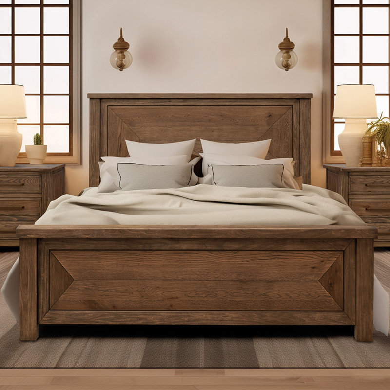 Solid Wood Standard Bed, King