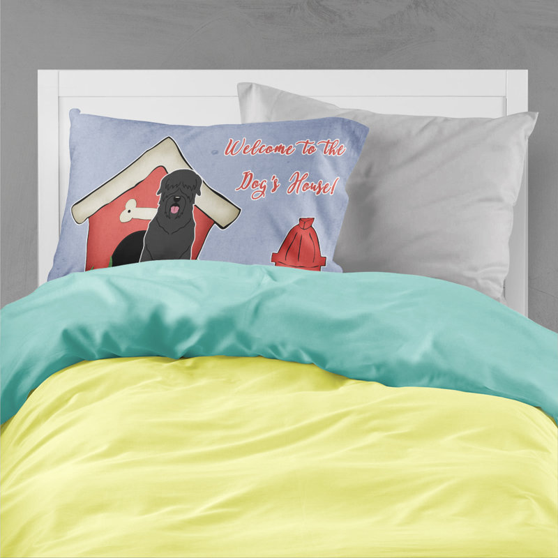 Taie d’oreiller chien house, Terrier russe noir