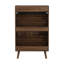 Armoire à chaussures moderne de style médiéval avec finition rainurée verticale, unité de rangement de 23,6 pouces pour les couloirs et les entrées