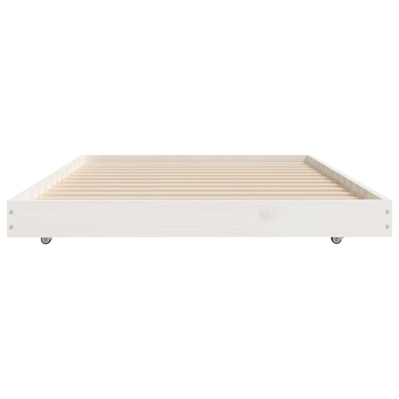 Pente Solid Wood Bed, Single (3'), White
