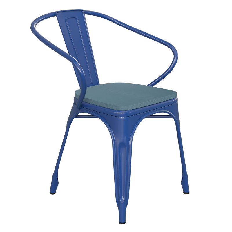 Chaise empilable Briceidy, Bleu sarcelle, Bleu