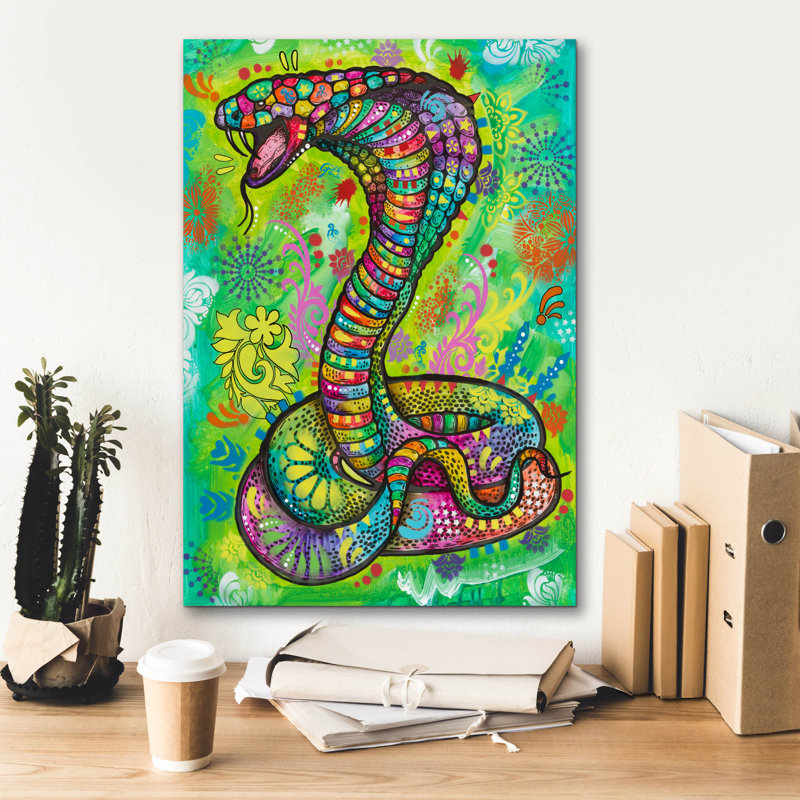 «Danger Noodle» par Dean Russo, art mural sur toile, 18 po x 26 po