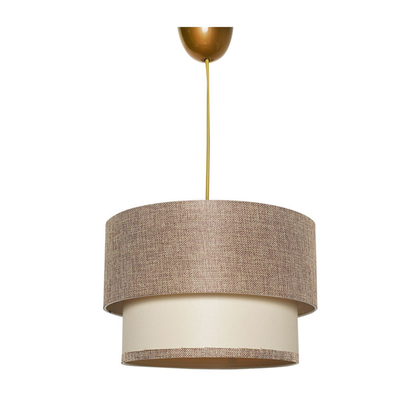Siems 1 - Light Drum Pendant, Beige/Cream