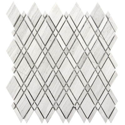 Lattice 1"x2" Wood Mosaic Wall & Floor Tile