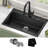 KRAUS Dual Mount Bowl Granite Kitchen Sink w/ Top Mount and Undermount Installation-119750041-119750040