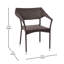 Chaises de salle à manger de patio en osier PE rotin de qualité commerciale Fronniah-87685189