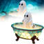 Halloween, fantôme mignon, baignoire, veilleuse, baignoire, vitrail, baignoire, fantôme, lampe, effrayant, automne, lumière DEL chaude pour la chambre à coucher, Halloween