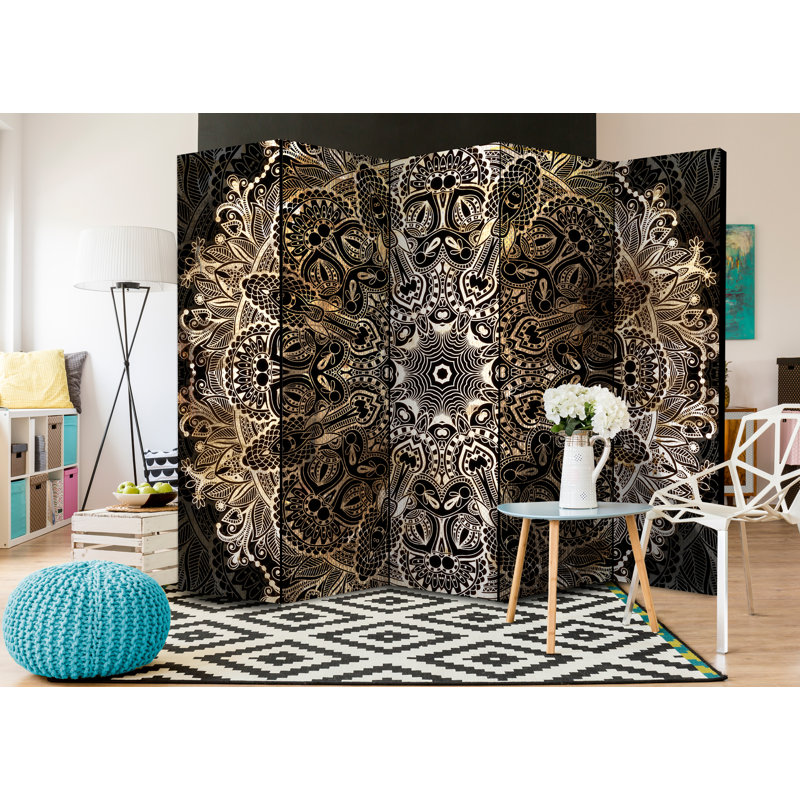 Maine Solid Wood Folding Room Divider, 5