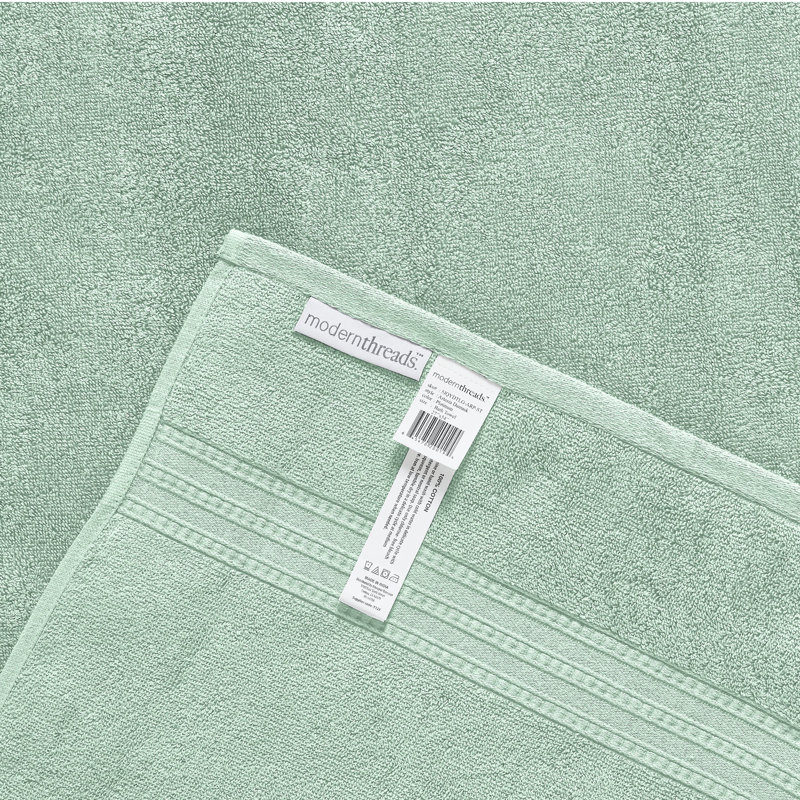 Artesia Damask Sage Cotton 6-Piece Towel Set