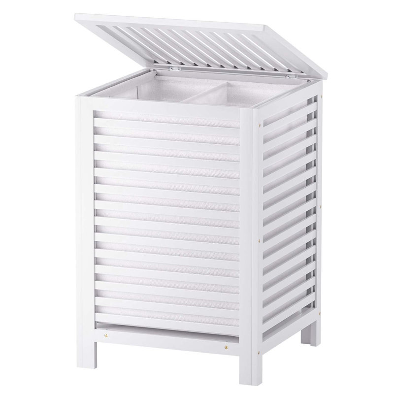 Bhargava Laundry Hamper with Handles, White