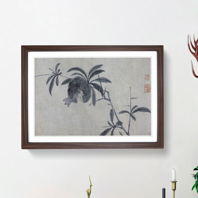 Pomegranate Tree by Shen Zhou - Picture Frame Painting Print