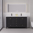 Ensemble de meuble-lavabo double 60 po avec plateau en résine Wimer
