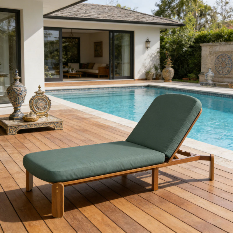 Chaise longue d'extérieur ajustable, Green