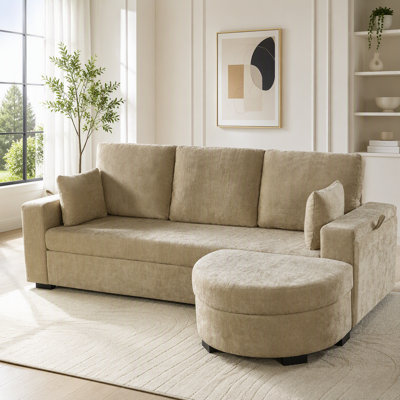 Upholstered 94 " Chenille Sofa