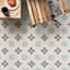 Carreau de porcelaine mat 8,77 po x 8,77 po Plumeria-482809784