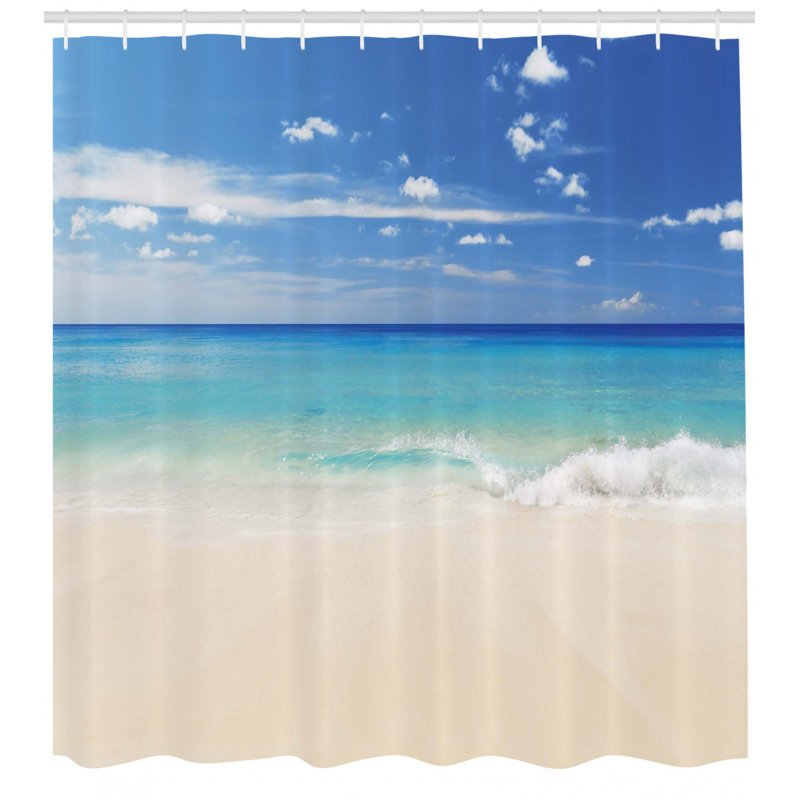 Shower Curtain with Hooks Included, 70" H x 69" W