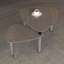 Table basse rotative à 360 ° avec placage de chêne gris - 37,4 po x 30,7 po-1928809526